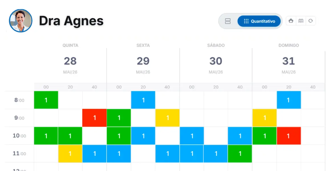 Agenda de atendimentos do ControleODONTO