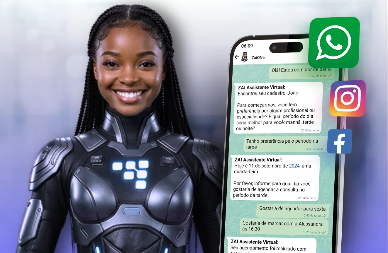 Z.AIONe atendendo pacientes pelo WhatsApp